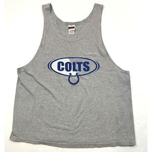 Vintage Y2K Iron Knights Athletics Colts‎ NFL Gray Jersey Tank Top Mens XL